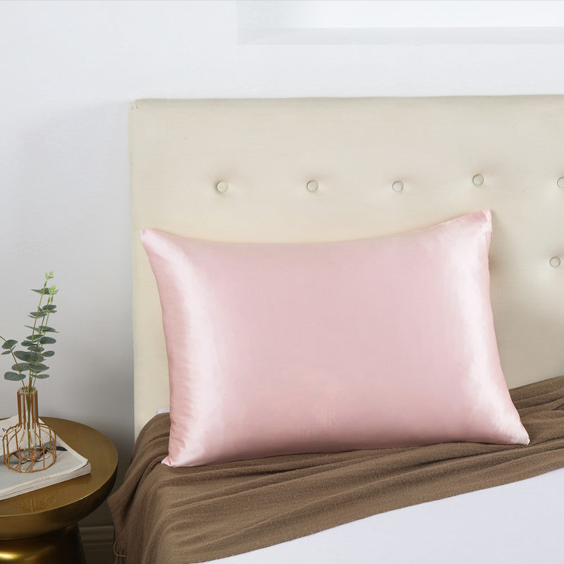 Solid Color Silk Zipper Silk Pillowcase