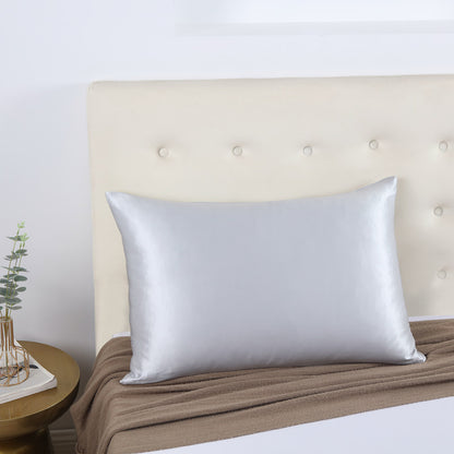 Solid Color Silk Zipper Silk Pillowcase
