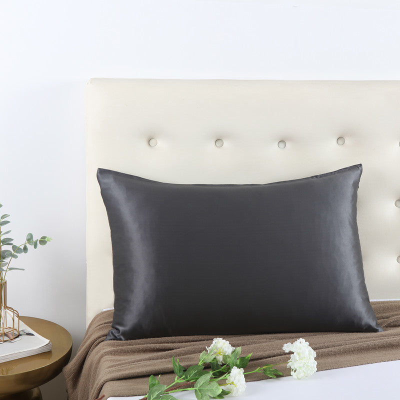 Solid Color Silk Zipper Silk Pillowcase