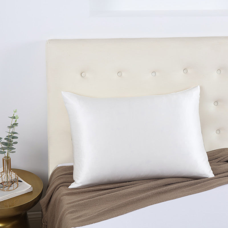 Solid Color Silk Zipper Silk Pillowcase