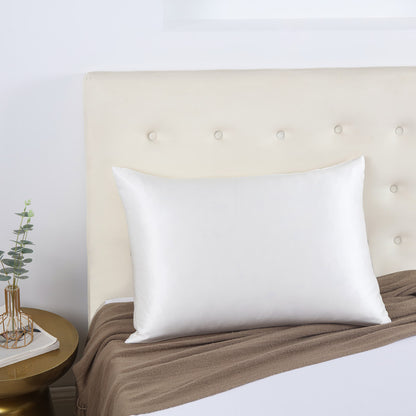 Solid Color Silk Zipper Silk Pillowcase